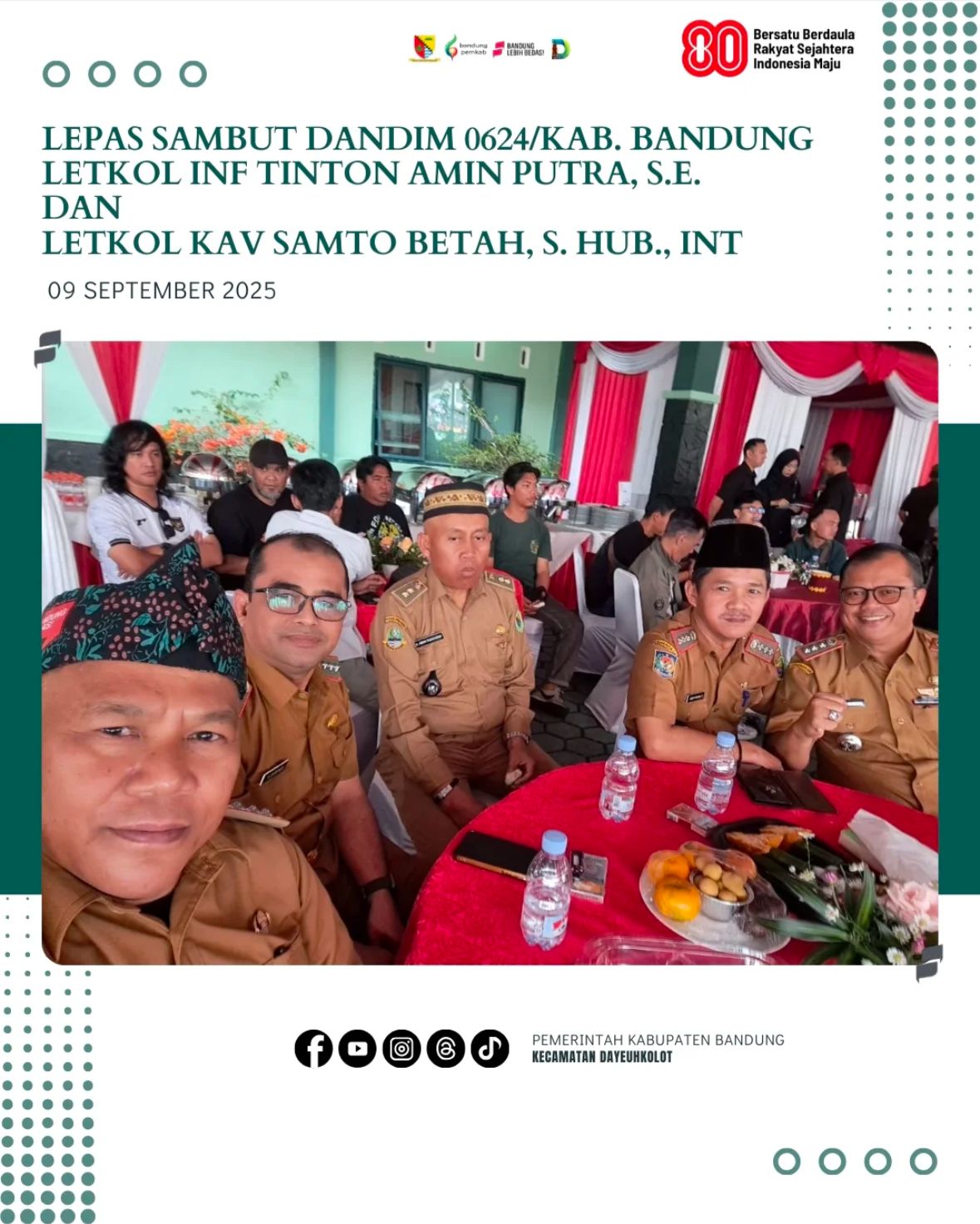 lepas-sambut-dandim-0624-kabupaten-bandung-letkol-inf-tinton-amin-putra-s-e-dan-letkol-kav-samto-betah-s-hub-int