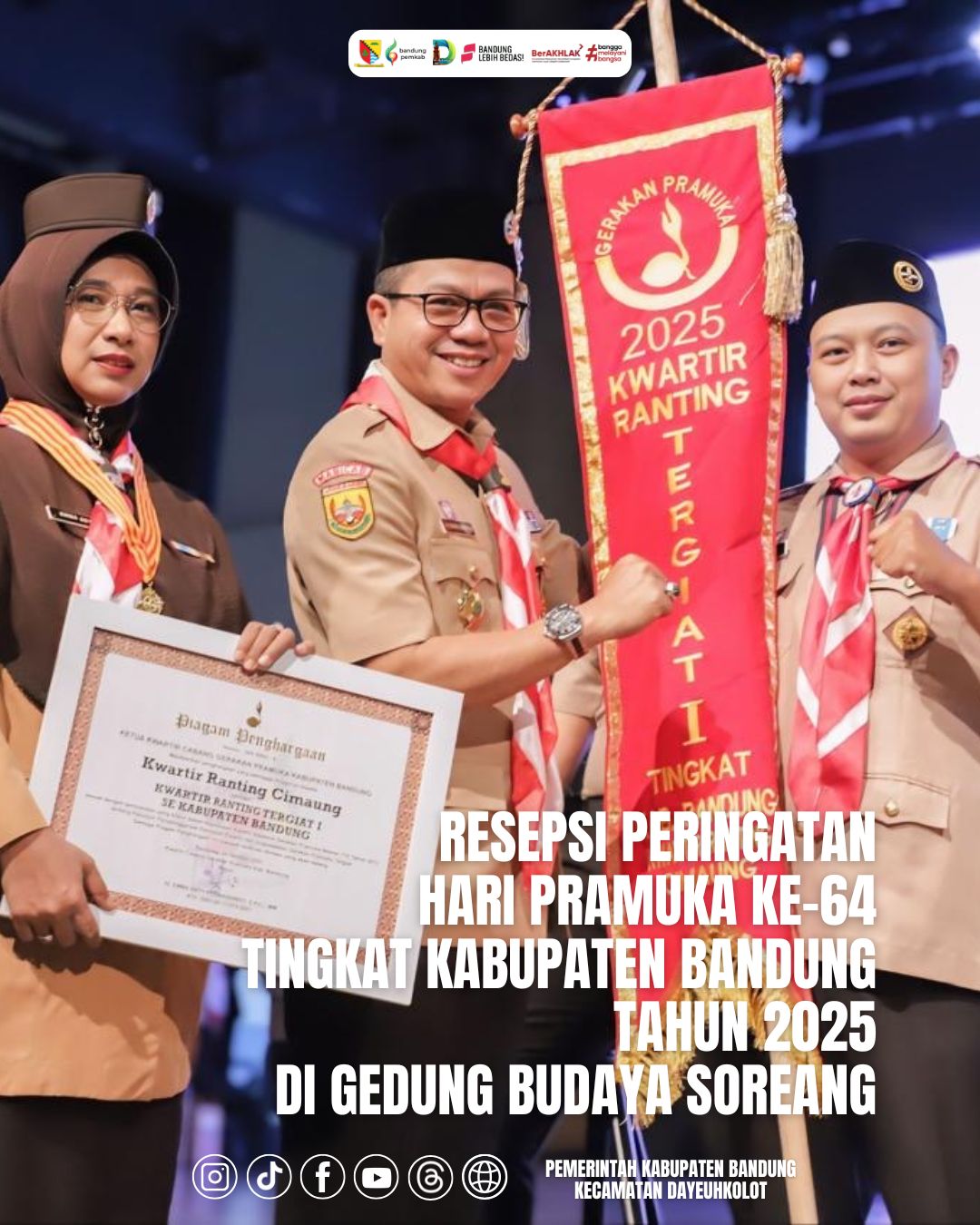 resepsi-peringatan-hari-pramuka-ke-64-tingkat-kabupaten-bandung-tahun-2025-di-gedung-budaya-soreang