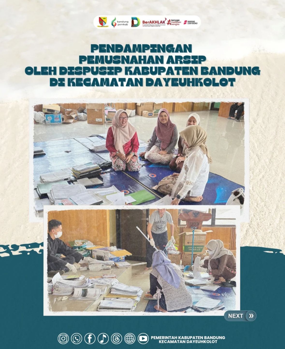 pendampingan-pemusnahan-arsip-dari-dinas-perpustakaan-dan-kearsipan-dispusip-kabupaten-bandung